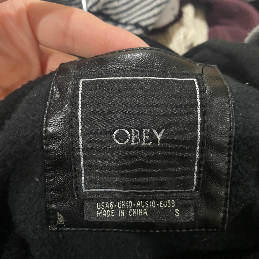 Obey Leather Jacket - image 3
